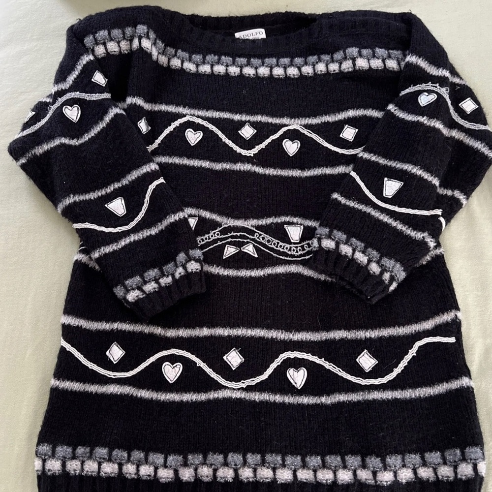 Aldolfo Collectibles Tunic Length Sweater L